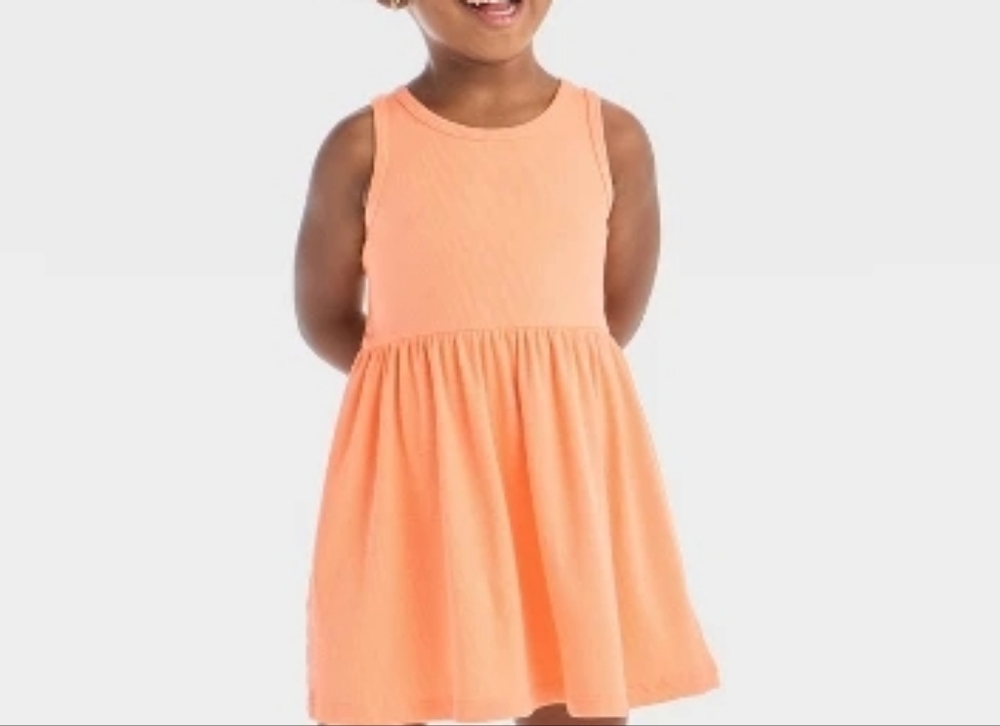 Cat & Jack Peach Sleeveless Kids Dress